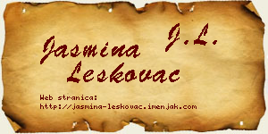 Jasmina Leskovac vizit kartica